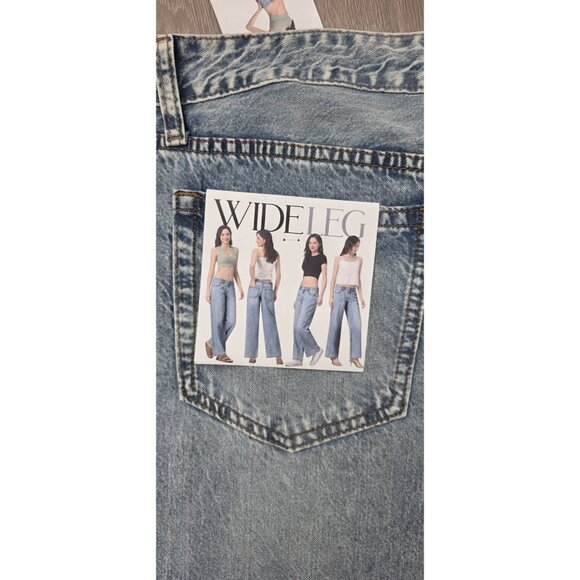 Simple Society Women Wide Leg Jeans Low Rise Blue Denim‎ Size 11/30 NWT - Picture 14 of 14